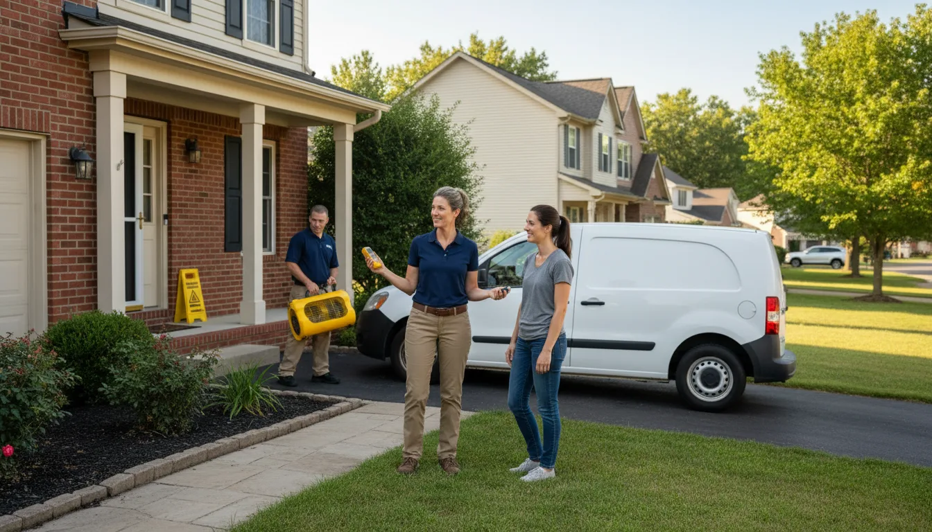 Residential water damage restoration in Olympia Fields, IL